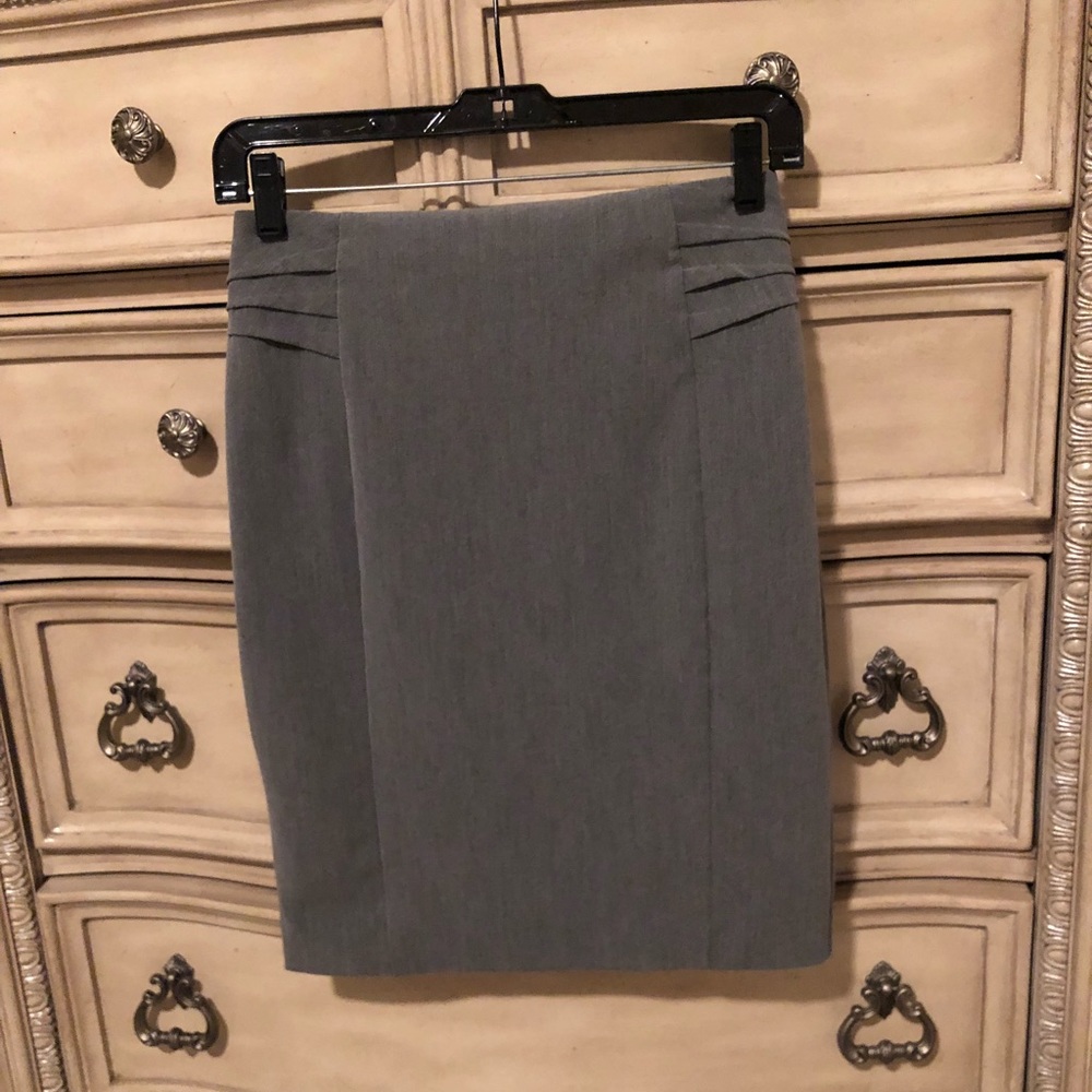 Gray high waisted pencil skirt by Express size 0